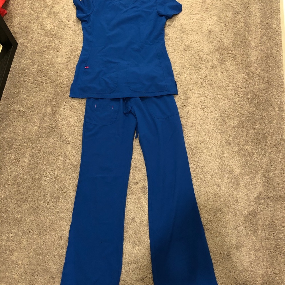 Matching Heartsoul scrub top and pants